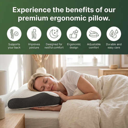 Experience the benefits of our premium ergonomic pillow