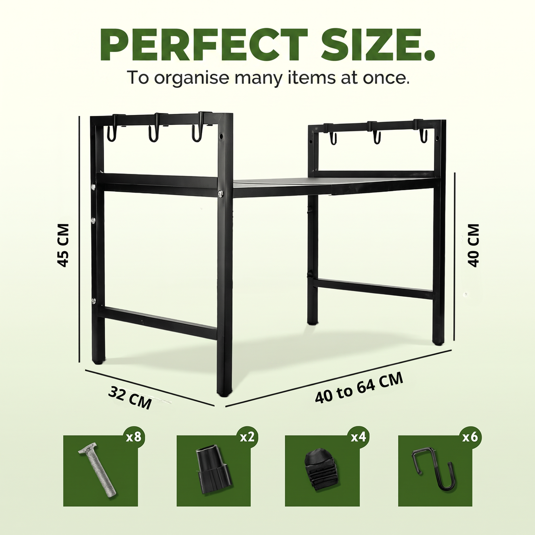 Norillo™ - Adjustable Microwave Shelf That Frees Up Worktop Space