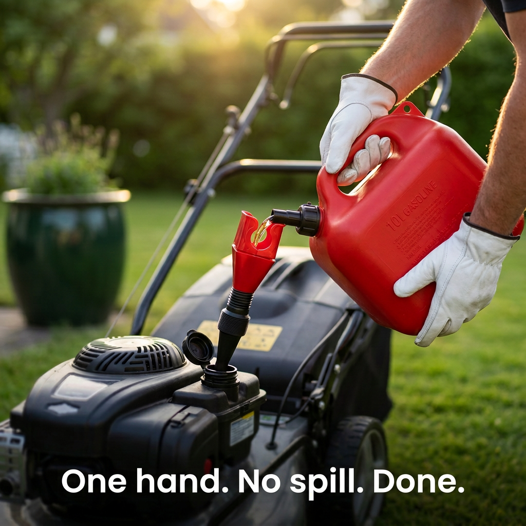 Norillo™ - DropStop - The Jerry Can Funnel That Clicks On and Never Spills