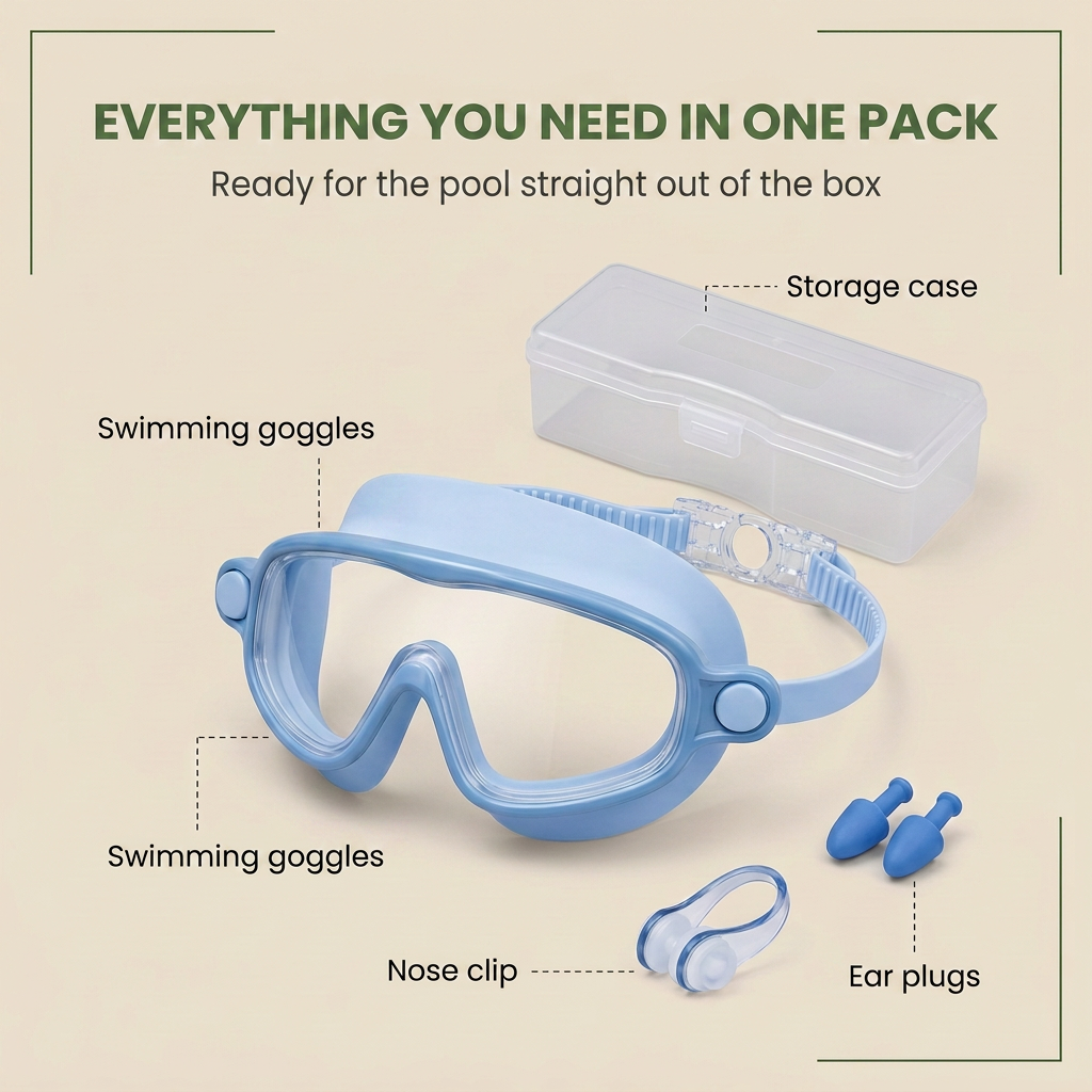 Norillo® - ClearDive - Kids' Swimming Goggles That Stay Put Without Tangled Hair