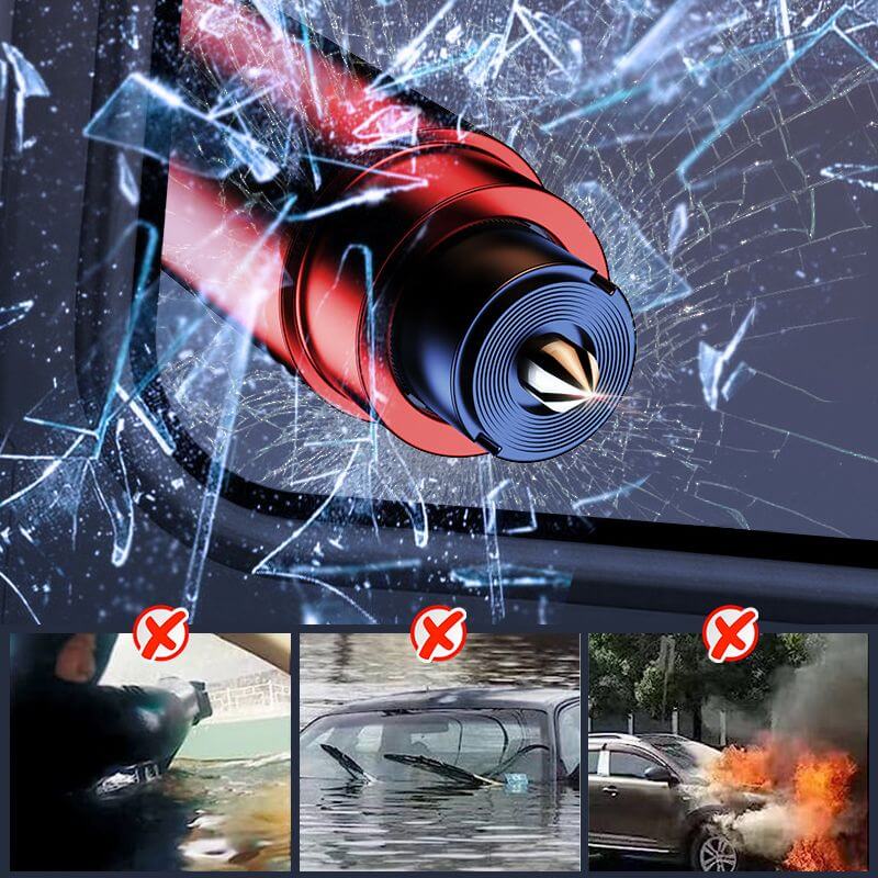 Norillo™ - 2-in-1 Car Rescue Tool: Window Breaker and Seatbelt Cutter in One
