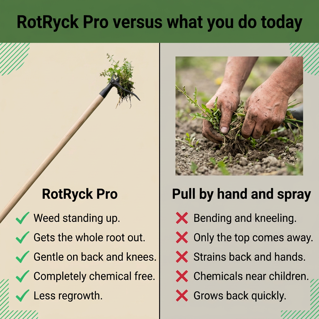 Norillo® - RotRyck Pro - Pull Weeds Out by the Root Without Bending Over