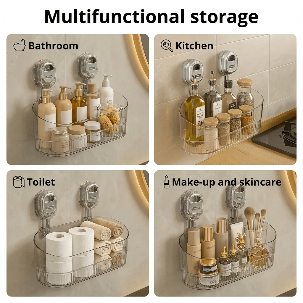 Norillo™ - Self-Adhesive Wall Shelf - No Drilling, for Kitchen & Bathroom