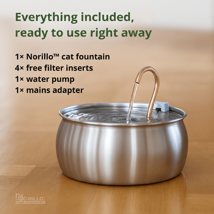 Norillo™ - Stainless Steel Cat Fountain That Prevents Urinary Problems