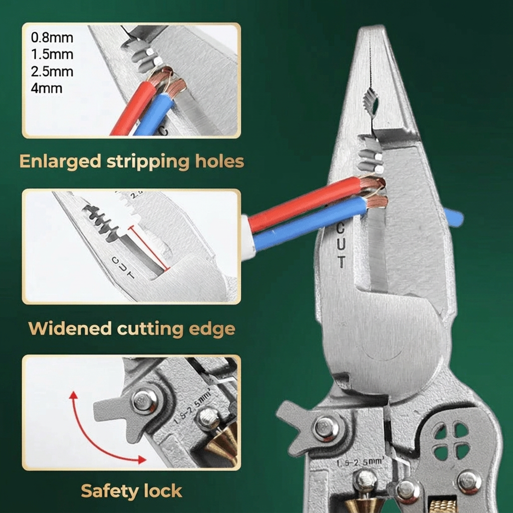 Norillo™ - 8-in-1 Wire Stripping Tool for Fast Cutting & Cable Work