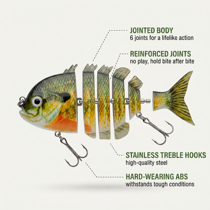 Norillo® - SwimStrike - Jointed Fishing Lure That Draws Predators with a Natural Action