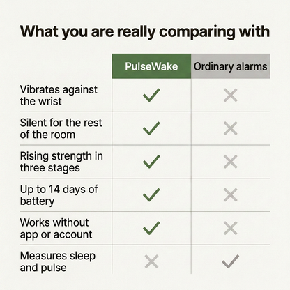Norillo® - PulseWake - Vibrating Wake-Up That Doesn't Disturb Your Partner