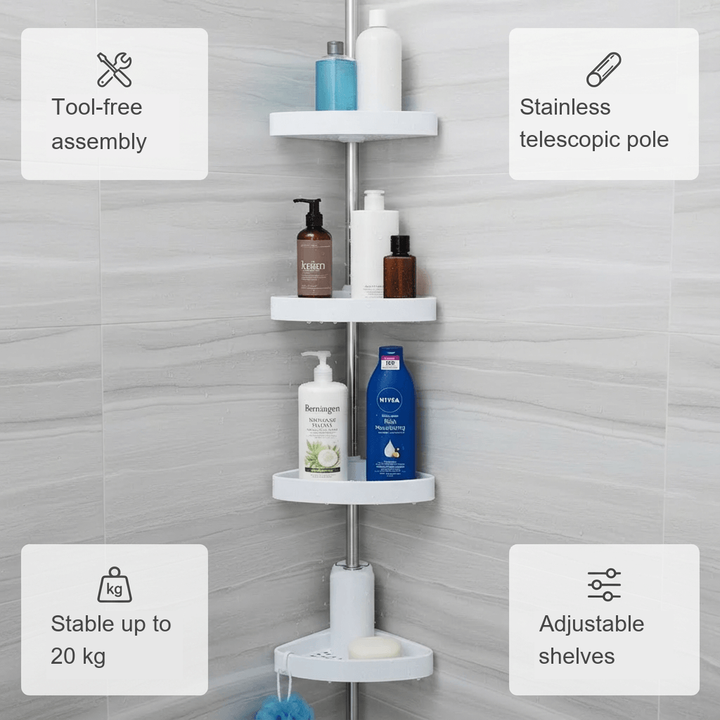 Corner storage features