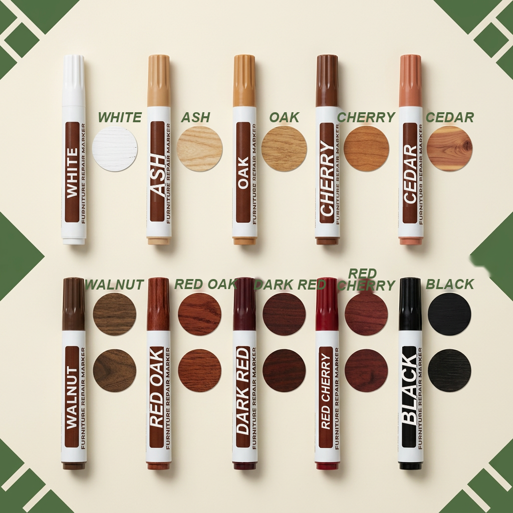 Furniture repair marker colours