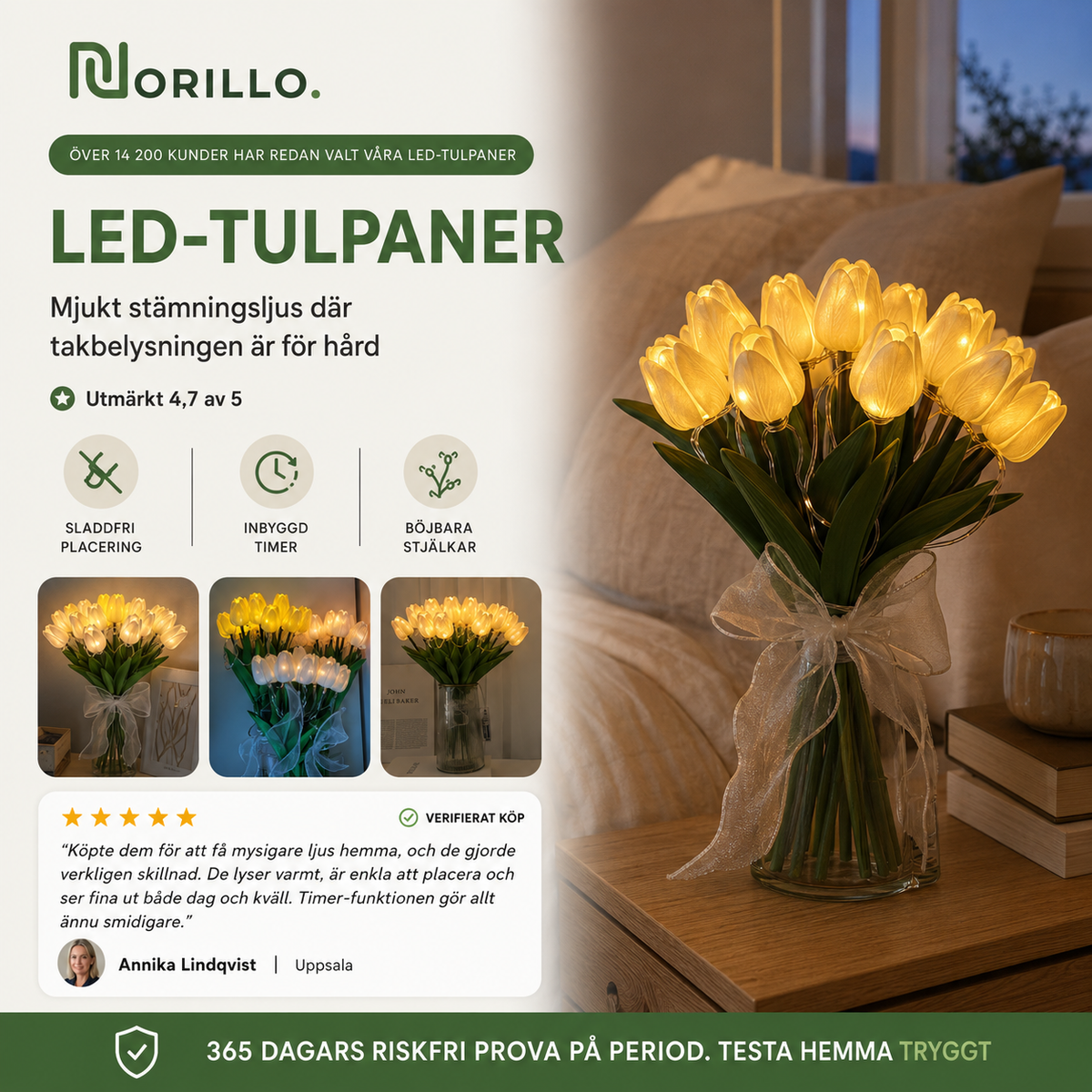 Norillo™ - LED Tulips That Light Up Your Home With Zero Upkeep