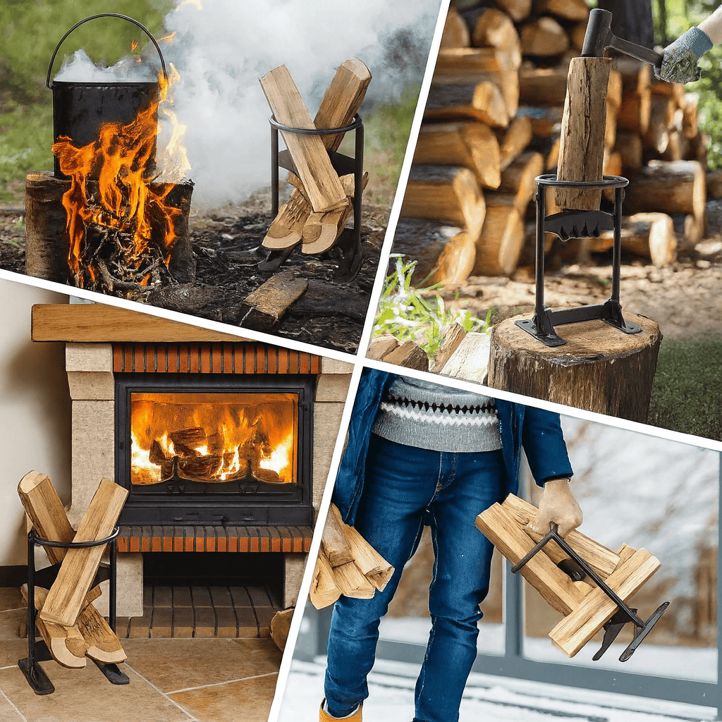 Norillo™ - Safe Steel Wood Splitter for Perfect Kindling Without an Axe