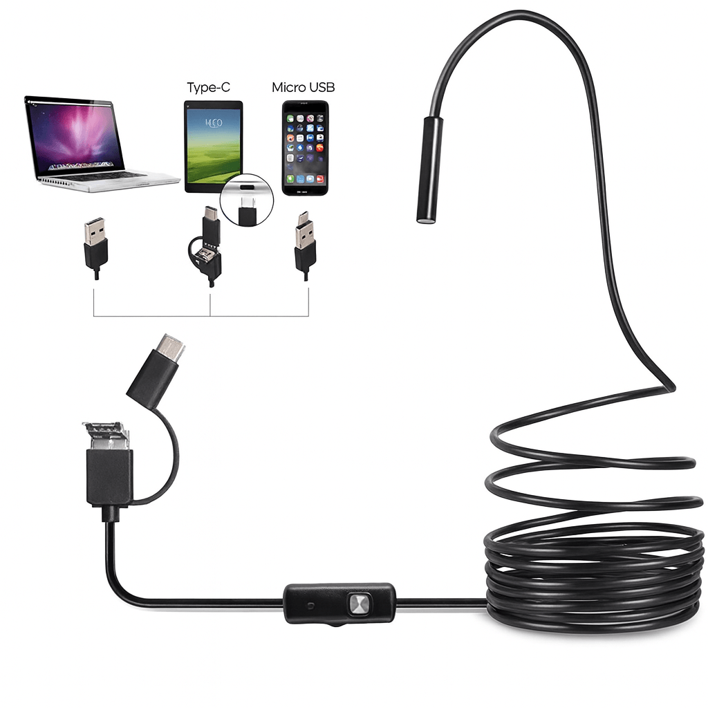 Norillo™ - Flexible HD Endoscope Camera with 6 Adjustable LED Lights