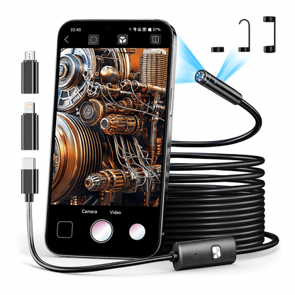 Norillo™ - Flexible HD Endoscope Camera with 6 Adjustable LED Lights