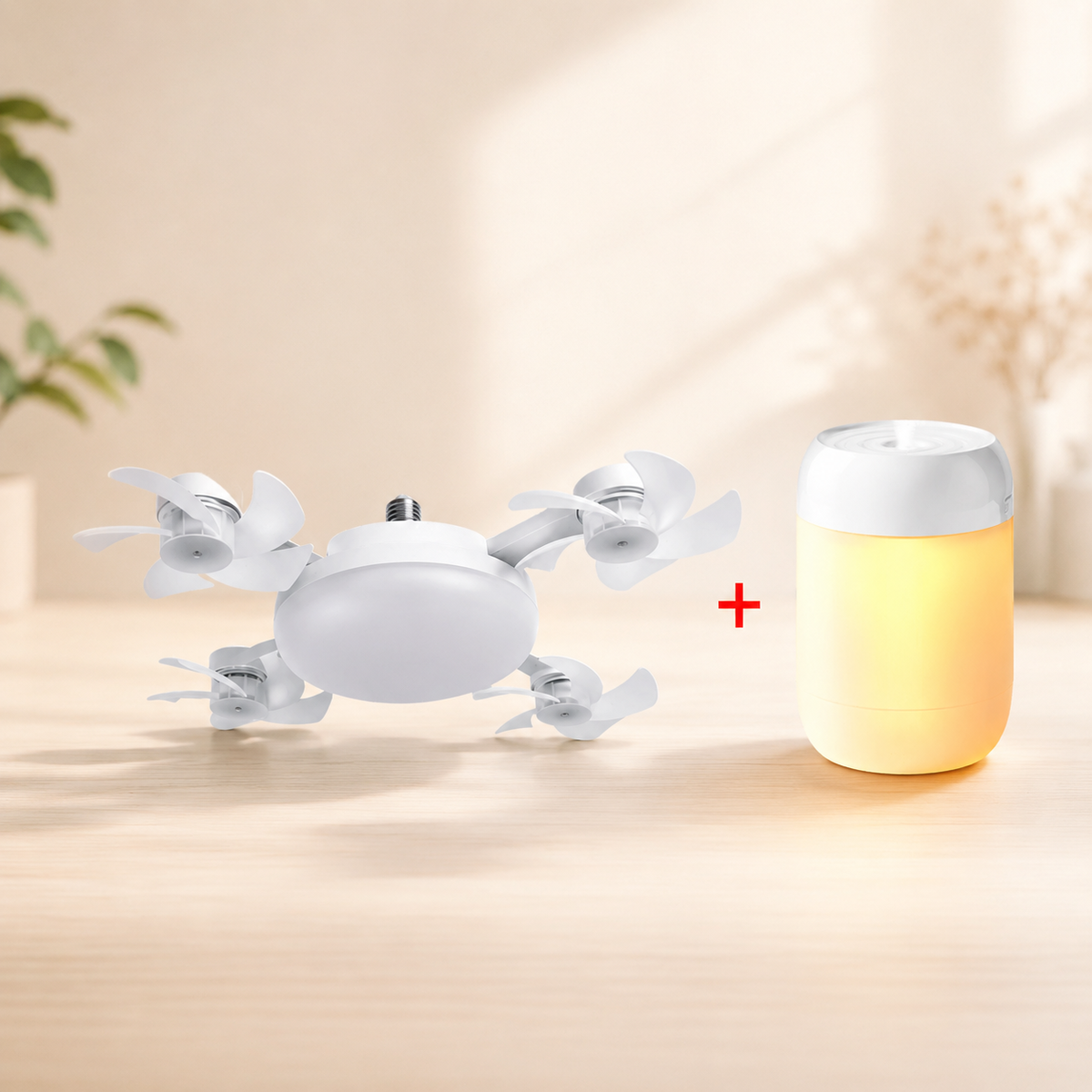 Norillo® - BreezeSocket - Ceiling Fan With Light That Screws In Within Minutes