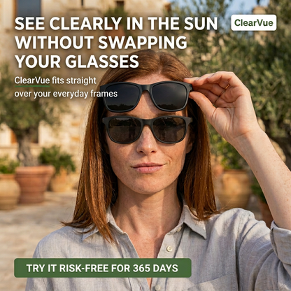 ClearVue - Sharp Vision in the Sun Over Your Everyday Glasses