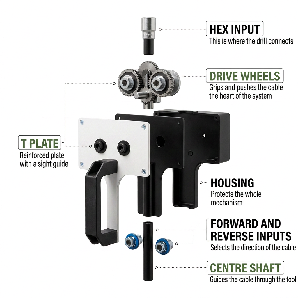 Norillo® - CableDrive - Pulls Cable Through the Conduit in Minutes, All on Its Own