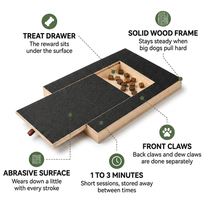 Norillo® - ClawPlay - The Nail File Your Dog Scratches On, No Holding Still