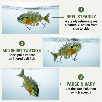 Norillo® - SwimStrike - Jointed Fishing Lure That Draws Predators with a Natural Action