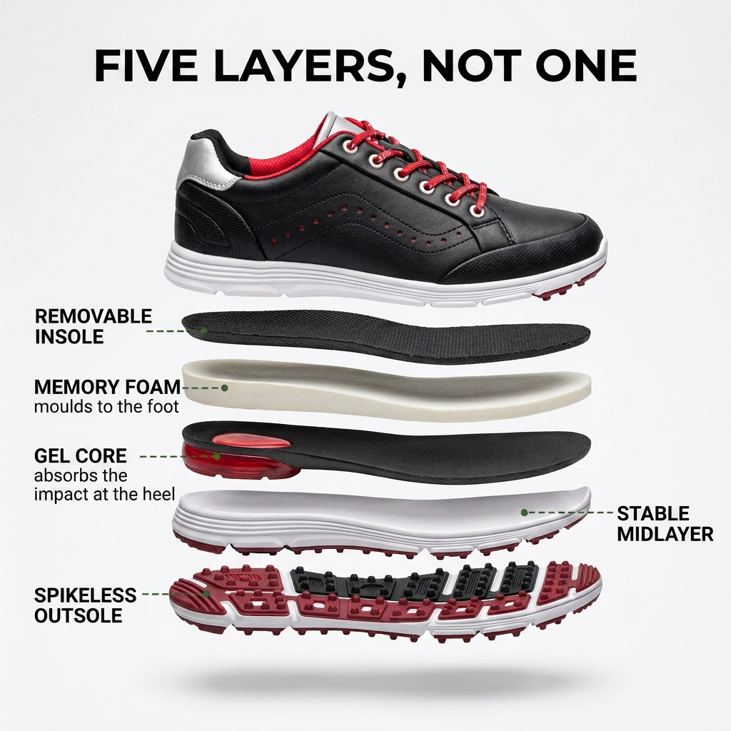 Norillo® - WideStride - Comfortable Golf Shoes for Wide Feet, All the Way Round
