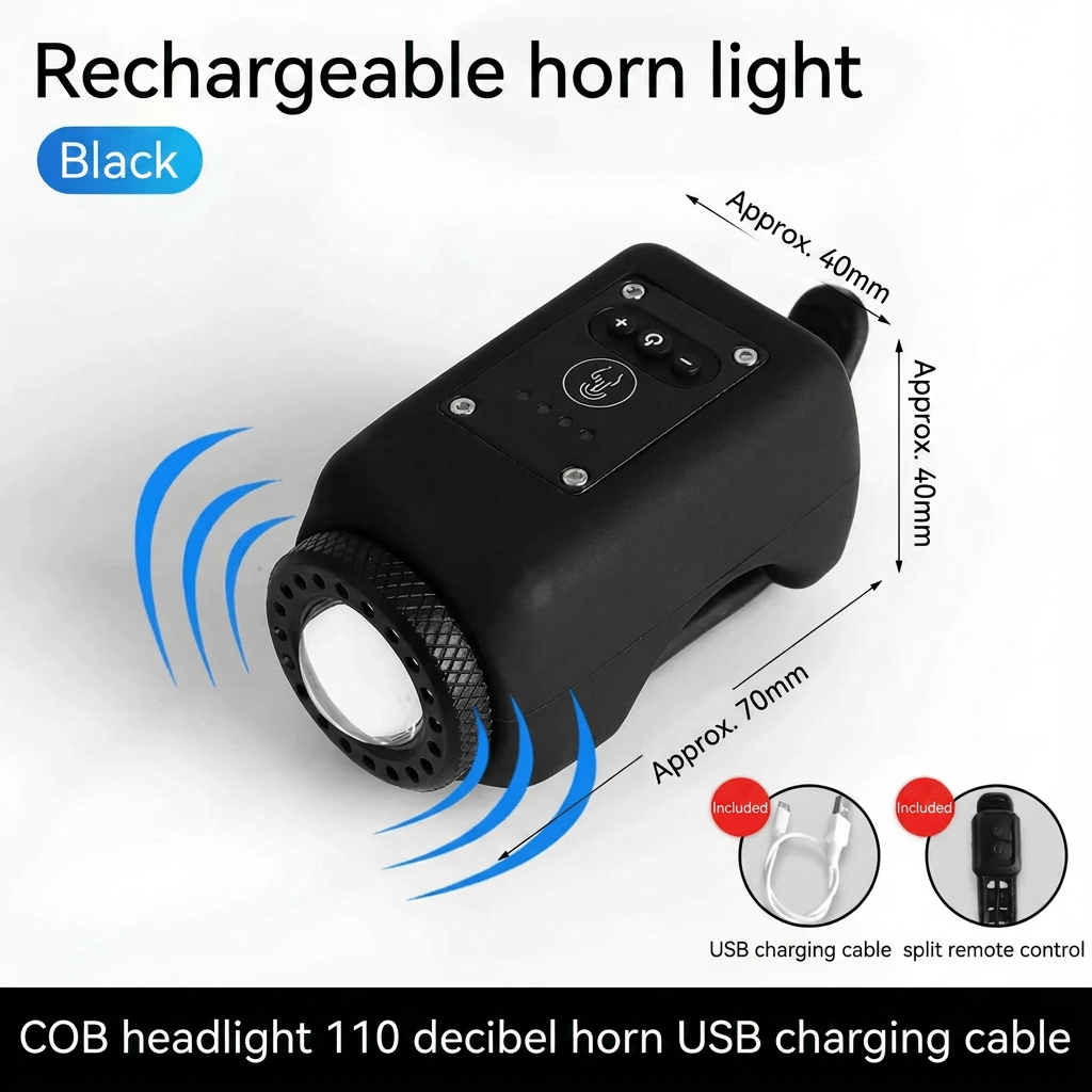 Norillo™ - 110 dB Bike Horn with Long-Range Front Light for Night Riding