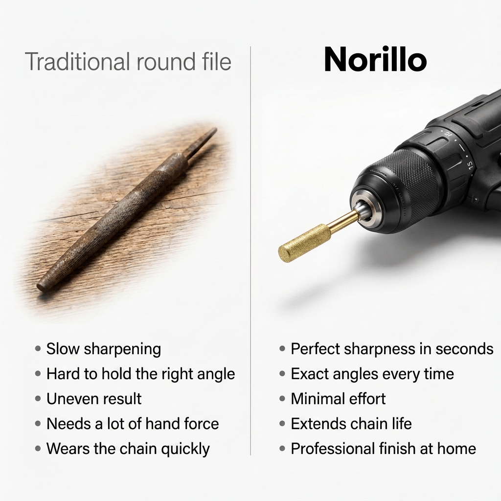 Norillo™ - 3-in-1 Chainsaw Sharpening Bits for Perfect Chain Sharpness