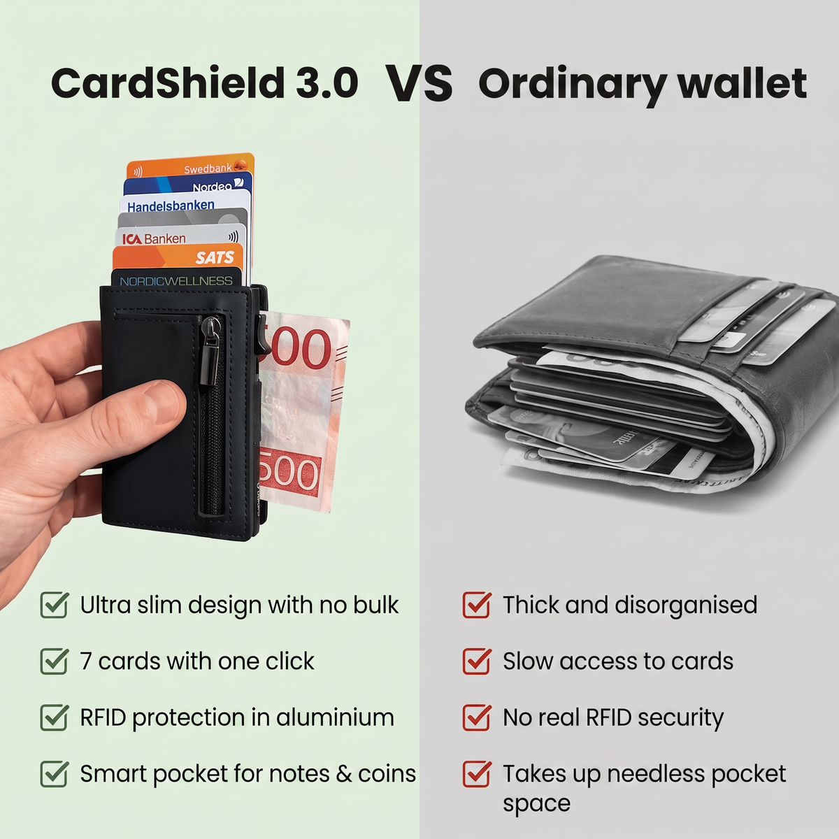 Norillo™ CardShield 3.0 - Slim Wallet with RFID Protection
