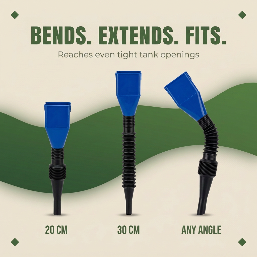 Norillo™ - DropStop - The Jerry Can Funnel That Clicks On and Never Spills