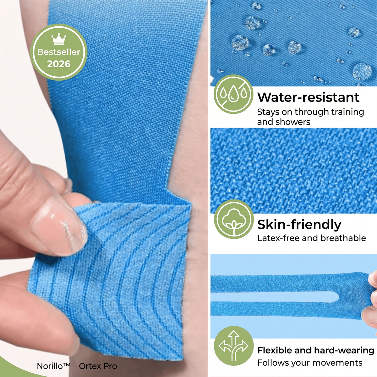 Norillo™ - Ortex Original Pro - Pre-Cut Knee Support Tape