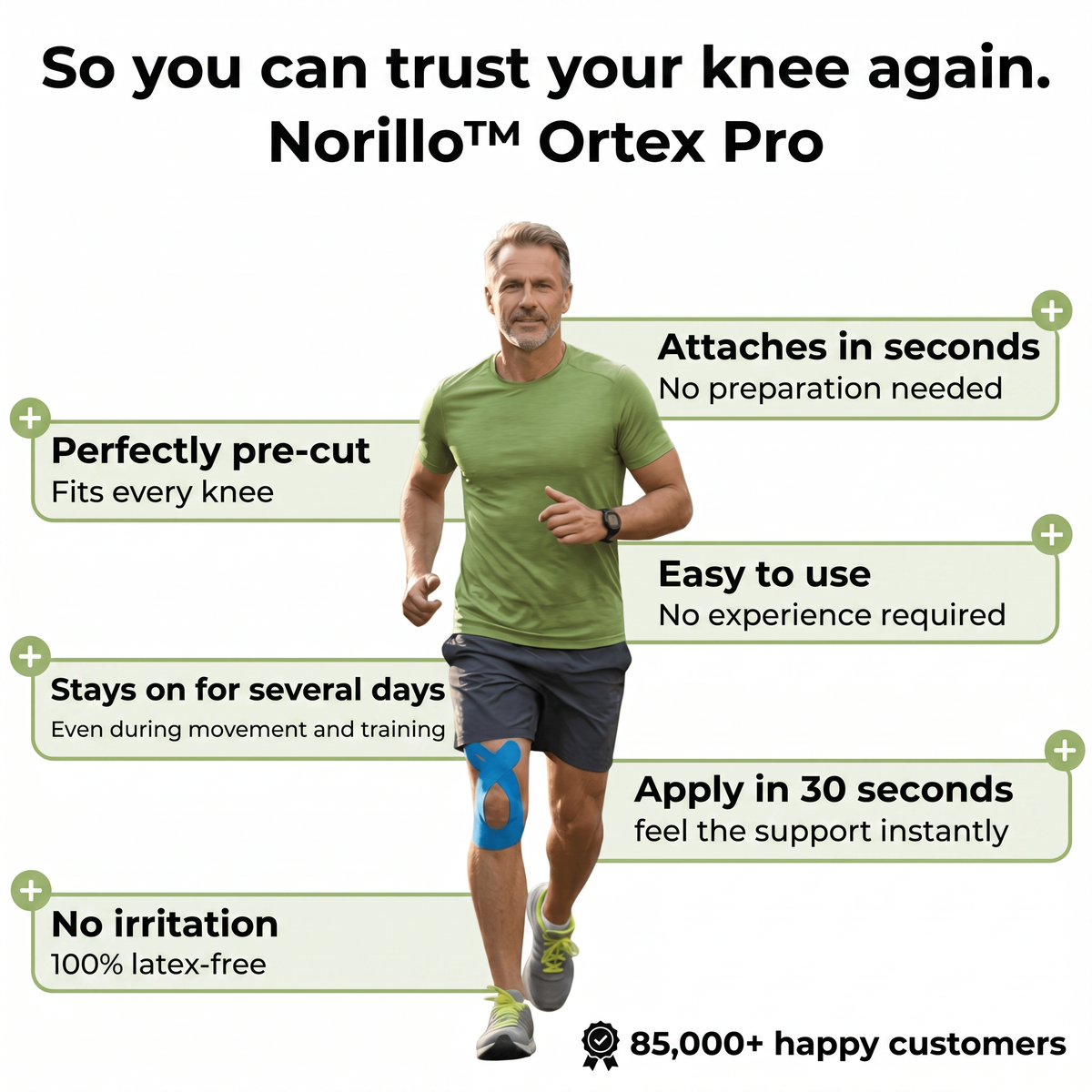Norillo™ - Ortex Original Pro - Pre-Cut Knee Support Tape
