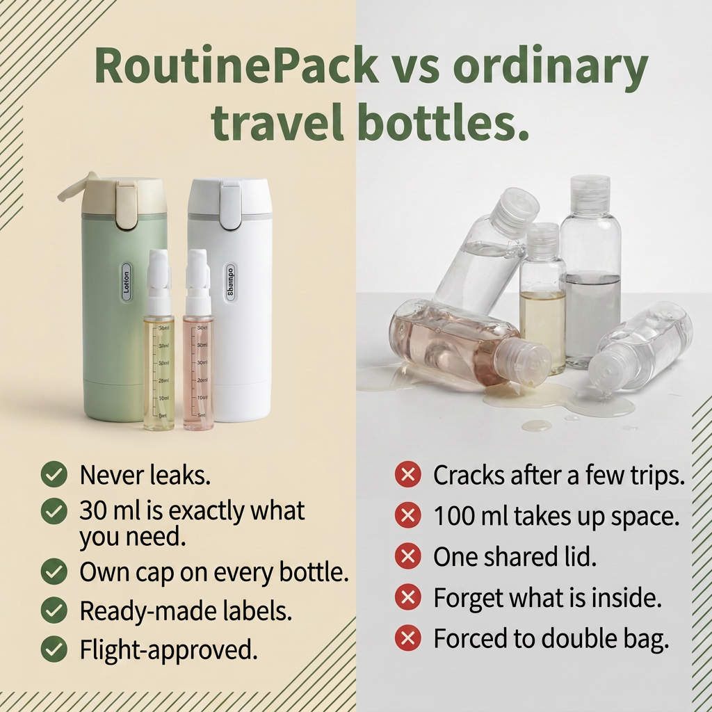 Norillo™ - RoutinePack - Carry Your Whole Routine in One Leak-Proof Bottle