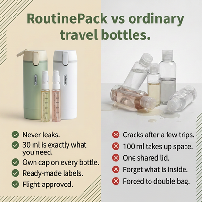 Norillo™ - RoutinePack - Carry Your Whole Routine in One Leak-Proof Bottle