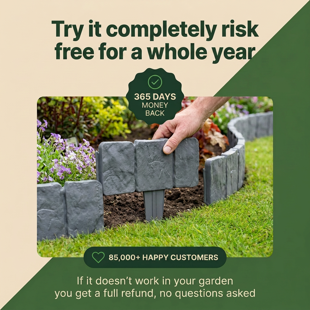 Norillo™ - Stone-Look Garden Edging That Stops Grass Creeping In