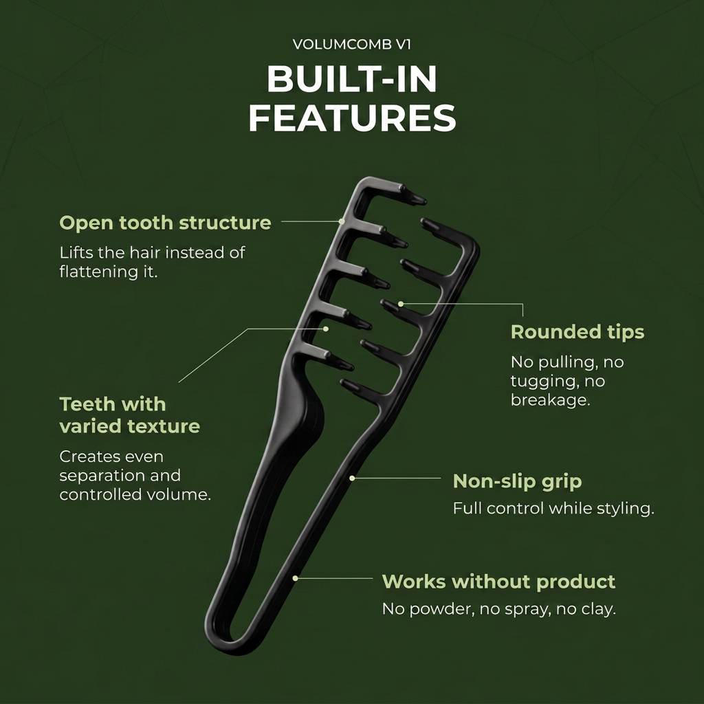 Norillo® - VolumComb V1 - A Hairstyle in 30 Seconds Without Breakage