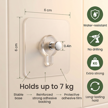 Norillo™ - Wall Hooks with Patented Grip - No Holes, No Marks