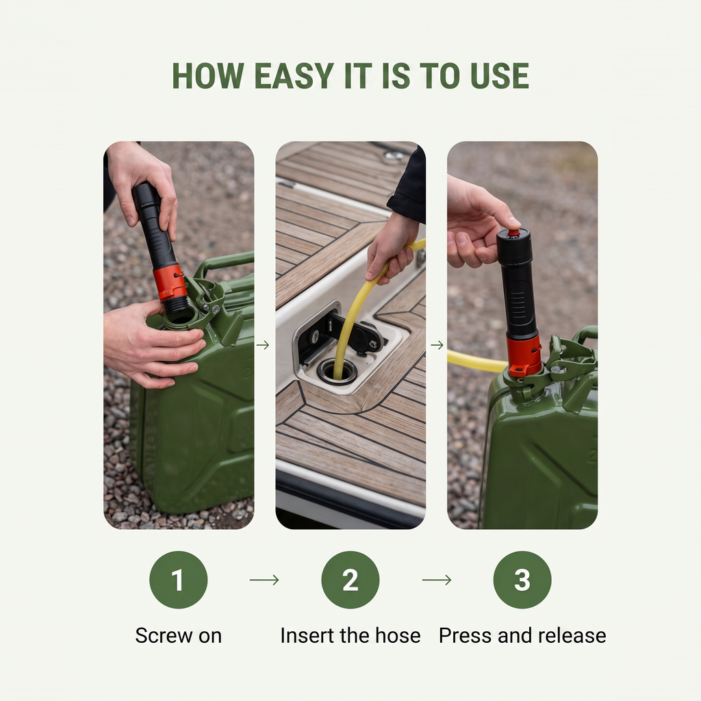 Norillo® - TankFlow - Pump Fuel from a Can Without Lifting or Spilling