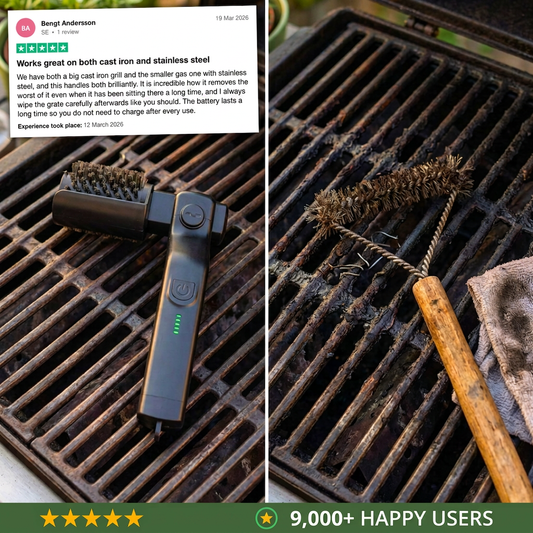 GrillFix electric grill brush - English review, before and after