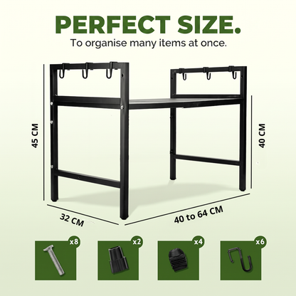 Norillo™ - Adjustable Microwave Shelf That Frees Up Worktop Space