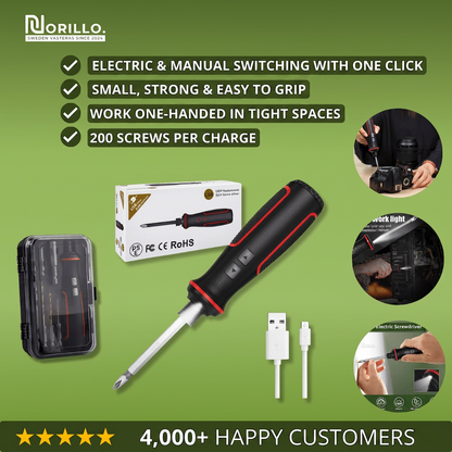 Electric screwdriver - 4 feature bullets, English