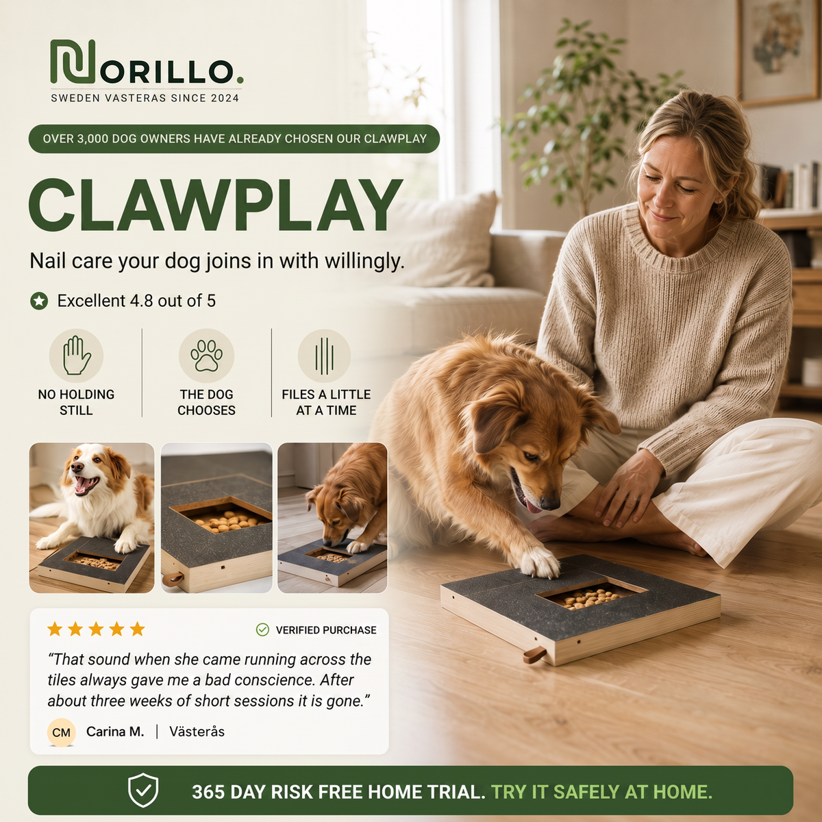 ClawPlay dog nail file landing page