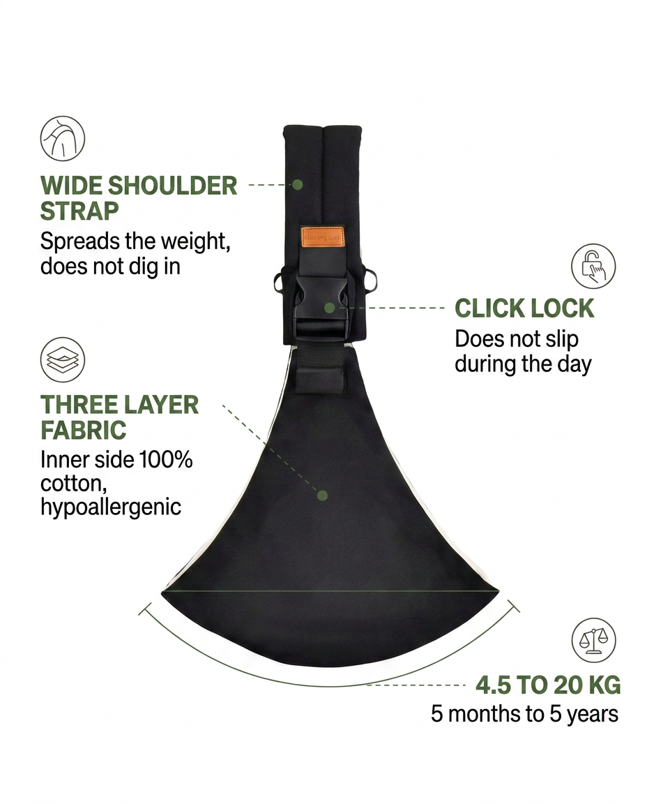 Norillo™ - Soft Baby Carrier That Spreads the Weight and Spares Your Back