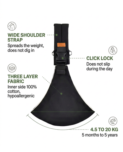 Norillo™ - Soft Baby Carrier That Spreads the Weight and Spares Your Back