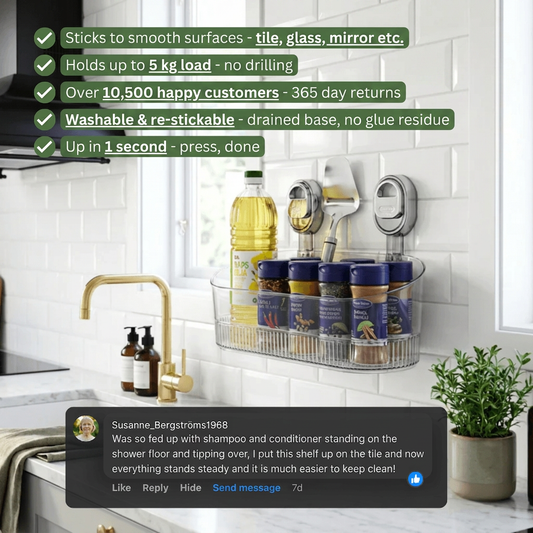 Adhesive wall shelf - 5 bullets and English review