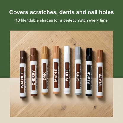 Covers scratches, dents and nail holes - furniture repair markers
